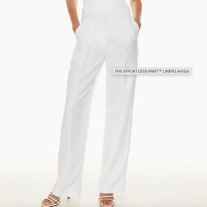 Aritzia Wilfred The Effortless Pant  LINEN white size 8